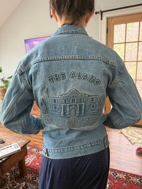 VINTAGE Tyca Embossed Jean Jacket